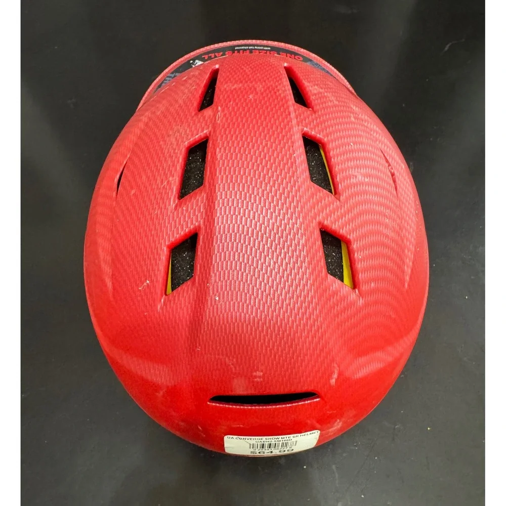 Under Armour Red Converge Show MTE SR Helmet UA BH2 100 Youth Baseball 6.5 - 7.5